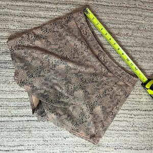 Leather suede mini skirt / skort